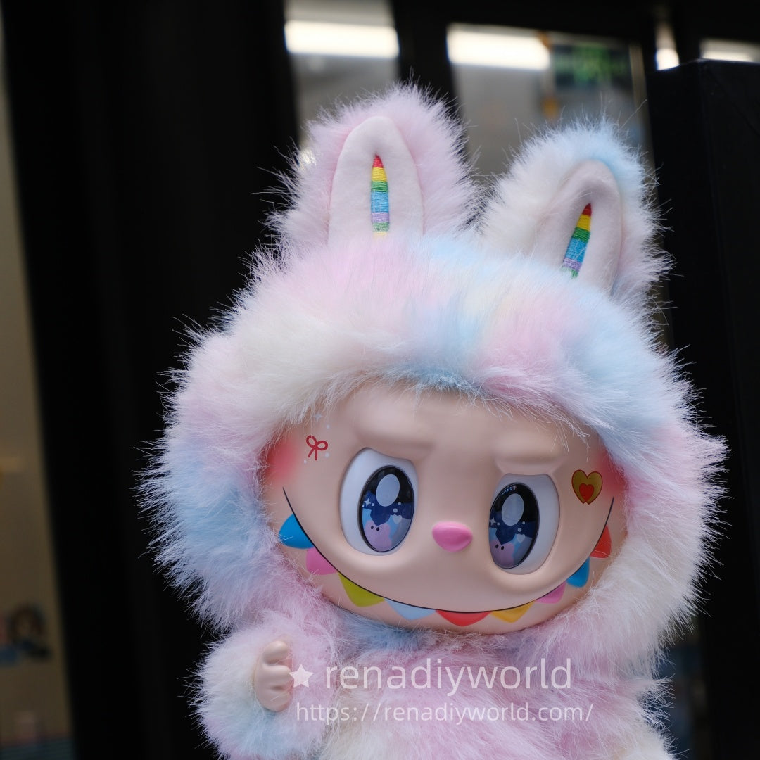 38CM iridescent colors zimomo angel labubu