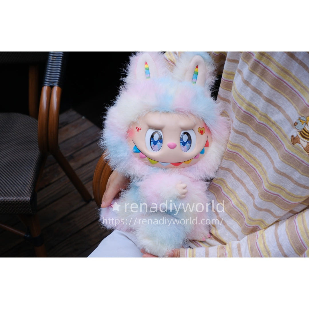 38CM iridescent colors zimomo angel labubu