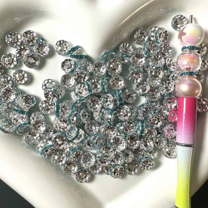 Clearance sale Diamond Rondelle Parts Metal Beads 10mm Copy