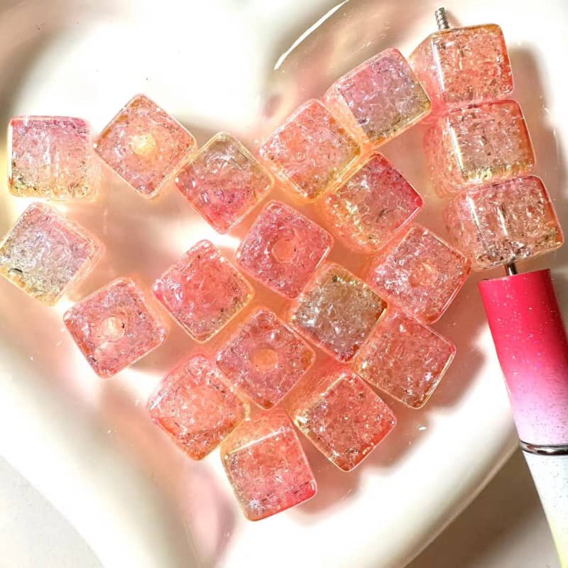 Clearance sale: Square rainbow gradient burst beads