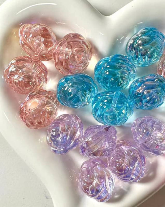 Clearance price Large transparent rose beads, large flower