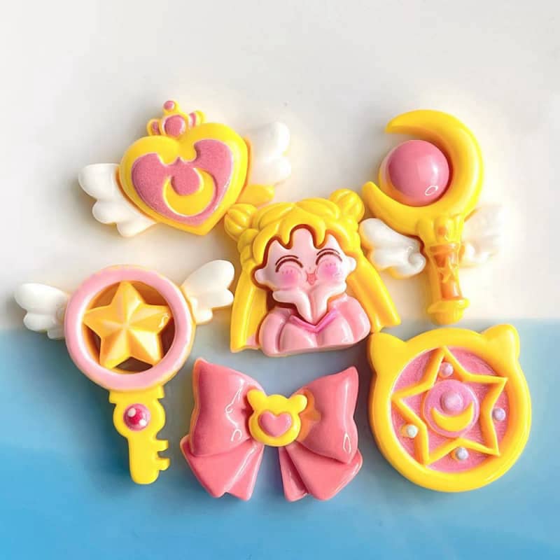 Sailor Moon Deco Parts Small DIY Beautiful Girl Warrior 12 Pieces