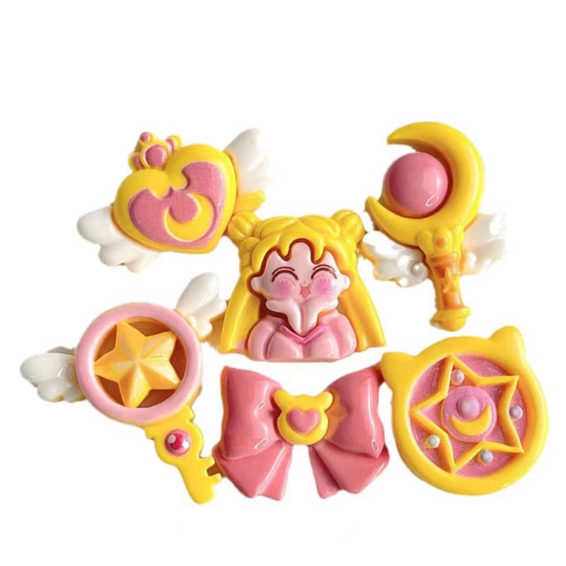 Sailor Moon Deco Parts Small DIY Beautiful Girl Warrior 12 Pieces