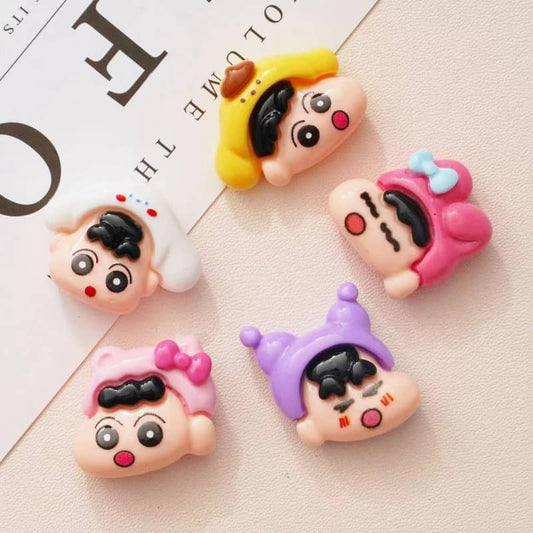 San-ri-o Shin-chan Headwear Deco Parts Pencil Small Shin and San-ri-o 10PCS