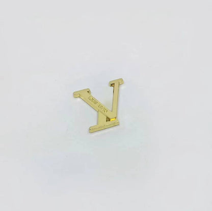 LL--VV metal cabochon gold/black/white band / slow shipping