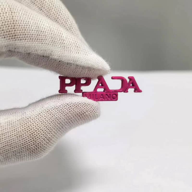 Pra-da Alphabet Metal Cabochon 27*8mm Letters / Slow Shipping