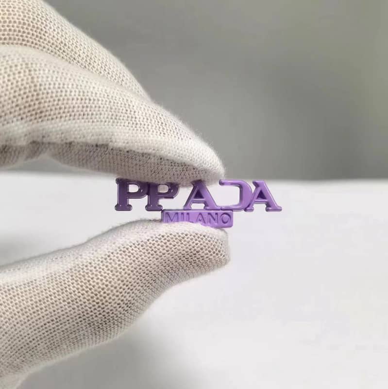 Pra-da Alphabet Metal Cabochon 27*8mm Letters / Slow Shipping