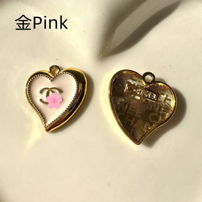 Peach Heart CC Metal Cabochon 20*25mm Peach Heart / Slow Shipping