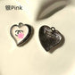 Peach Heart CC Metal Cabochon 20*25mm Peach Heart / Slow Shipping