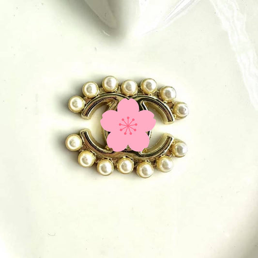 Pearl CC Gold Metal Cabochon 23*25MM/Slow Shipping