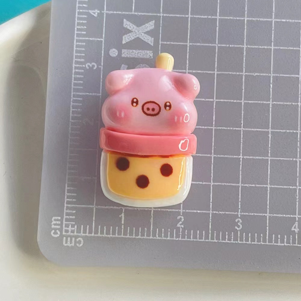 可愛い食べ物ブターちゃん小Diyデコパーツ可乐小猪10PCS