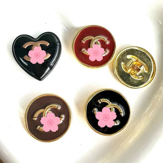 CC gold-bottom metal cabochon for hair tie 25*25NN/Slow shipping