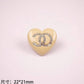 Heart-shaped diamond CC metal cabochon 22*21MM / Slow shipping