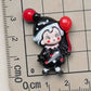 New Year Black and Red Girl Decoration Parts Small Diy 8PCS