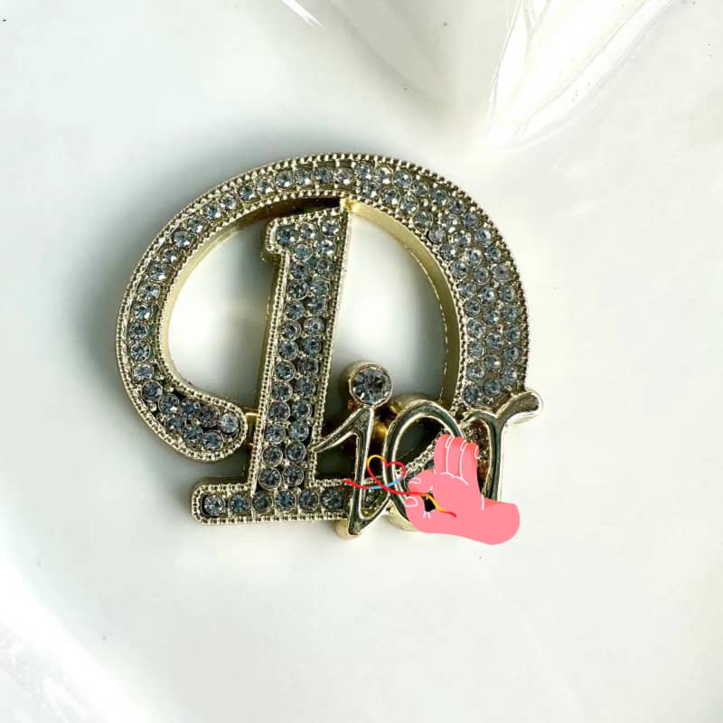 Diamond DD gold metal cabochon 30*30MM / Slow shipping