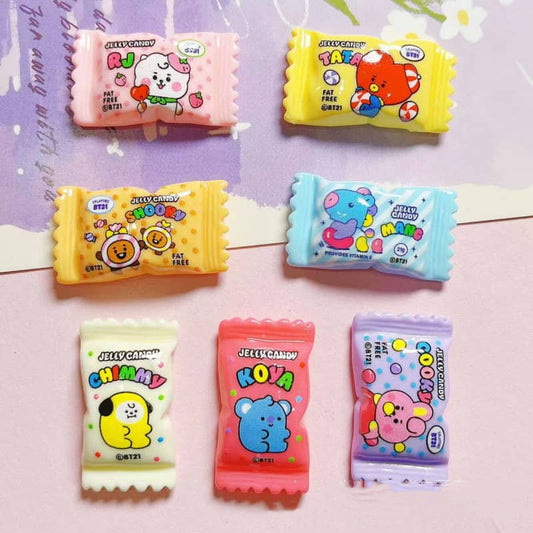 お菓子袋BT21デコパーツ小Diyデコパーツ14PCS