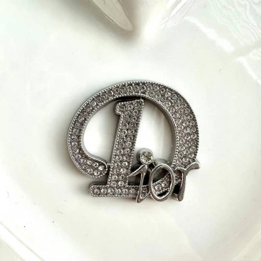 Diamond DD silver metal cabochon 30*30MM / Slow shipping