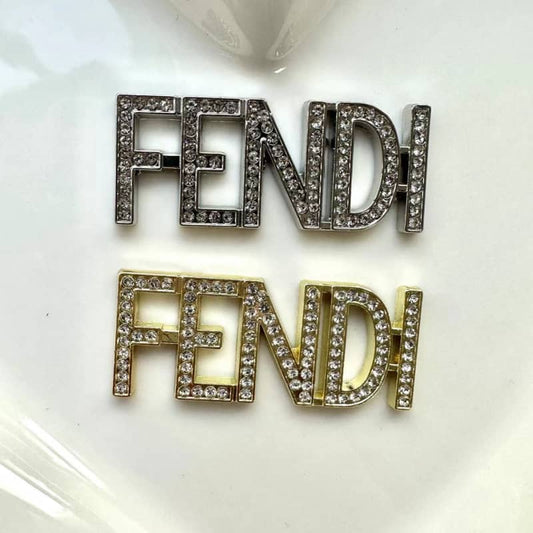 FENDI diamond metal cabochon 40*12MM / slow shipping