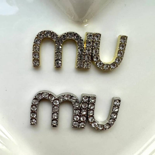 MIU diamond metal cabochon 11*40MM/Slow shipping