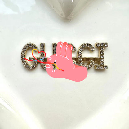 Diamond GG/DD letter metal cabochon 51*16MM/Slow shipping