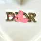 Diamond GG/DD letter metal cabochon 51*16MM/Slow shipping