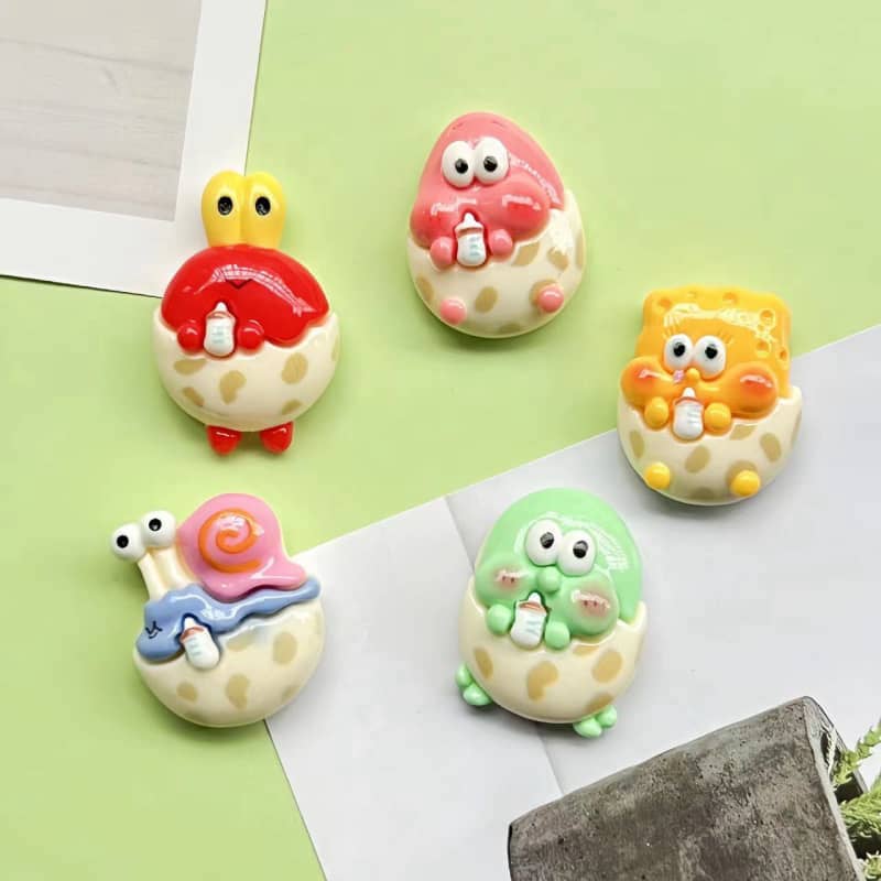 Eggshell Sponge Bob Decoration Parts Small DIY Eggshell Sponge Treasure 10PCS