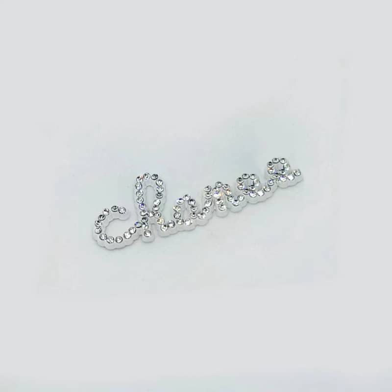 CC letter diamond metal cabochon 52*18MM / Slow shipping