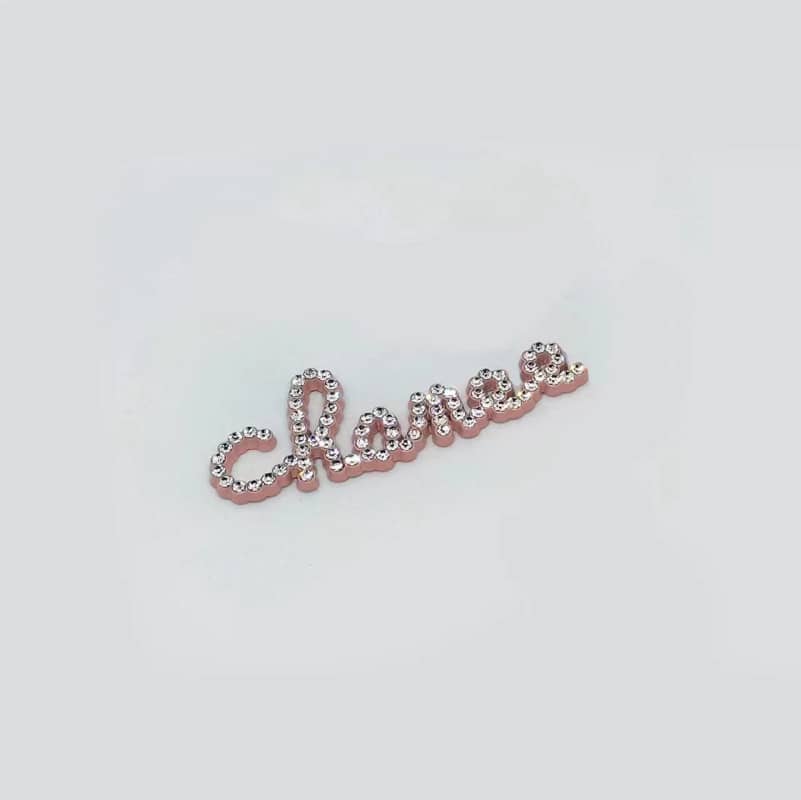 CC letter diamond metal cabochon 52*18MM / Slow shipping