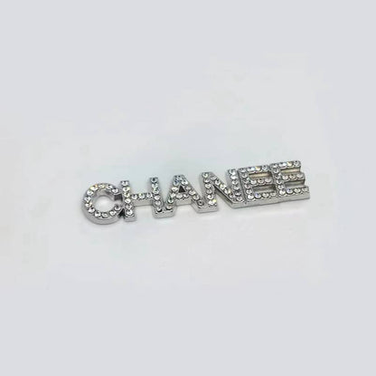 CC letter diamond metal cabochon 52*12MM / Slow shipping