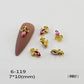 Chromine Nail Parts Dark Pink