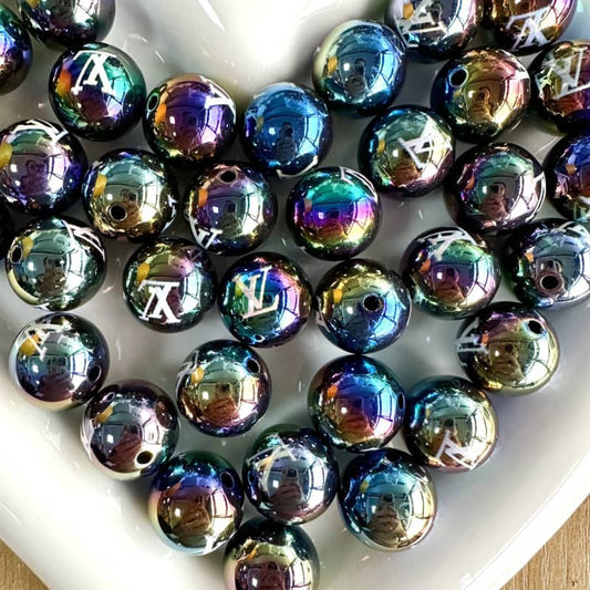 Clearance sale Black mirror LL--VV beads 20mm