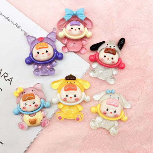 Luminous San-ri-o Cosplay Tata Sister Deco Parts Small Diy12PCS