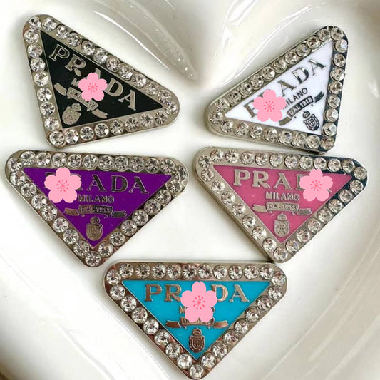 Pra-da diamond cabochon 43*27mm diamond border/slow shipping