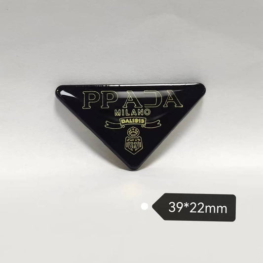 Pra-da cabochon metal 39*22MM drop oil/slow shipping