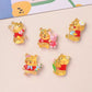 Luminous Winnie the Pooh decoration parts small DIY Victorian bear 10PCS