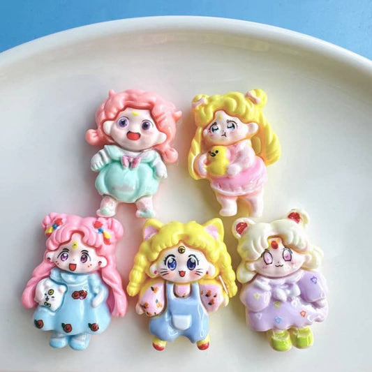 Sailor Mundo Deco Parts Small DIY Beautiful Girl 10PCS