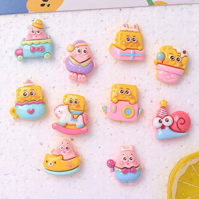 BABY Spongebob Decorative Parts Small DIY 10PCS Seaweed Treasure