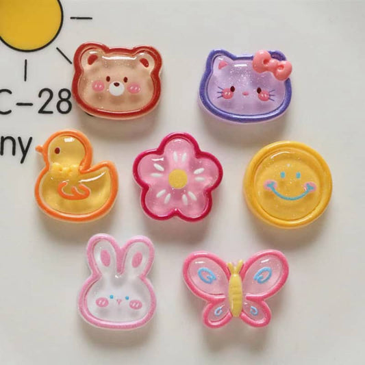 透明感デコパーツ小Diy14PCS