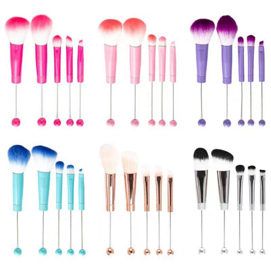 Chemical printing skewers for makeup brush beads DIY