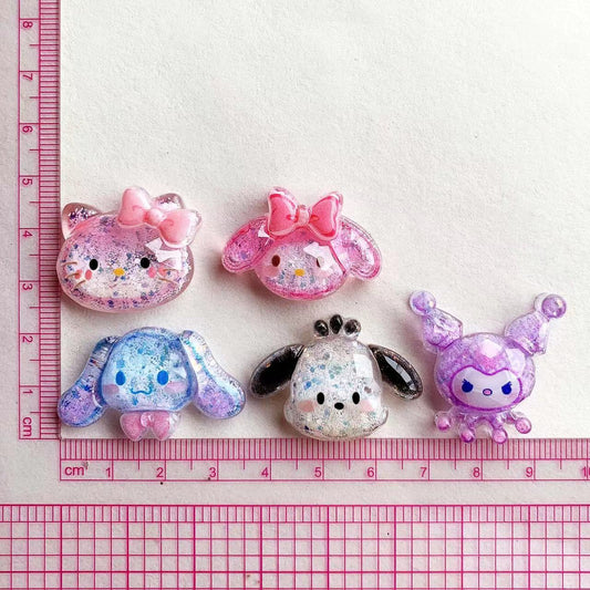 透亮San-ri-oデコパーツ小DIY10PCS