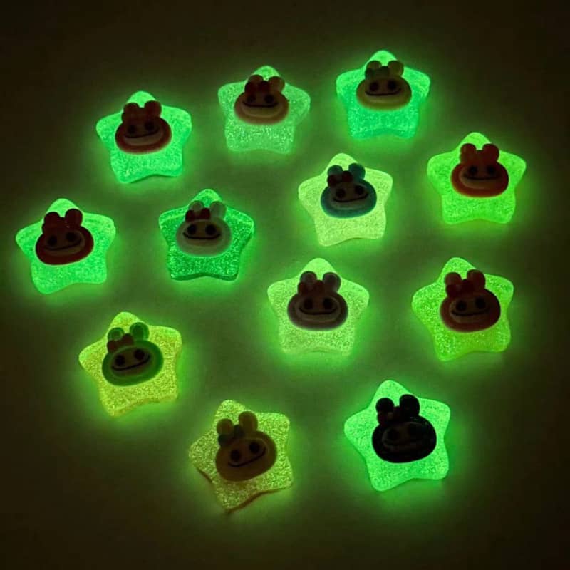 Luminous Star Labubu Deco Parts Small DIY 20PCS