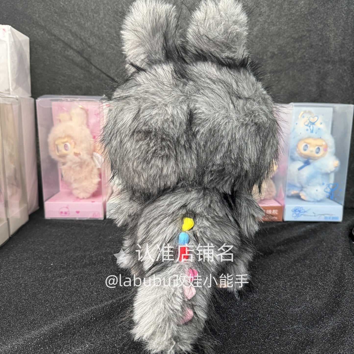 38CM black zimomo angel labubu