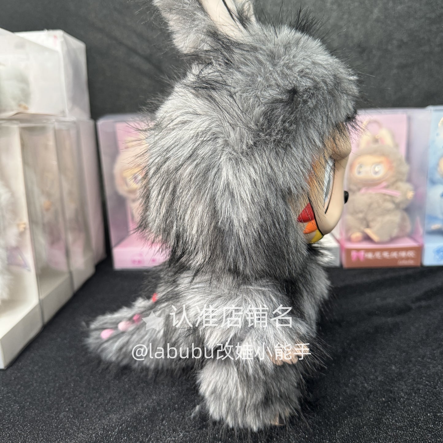 38CM black zimomo angel labubu