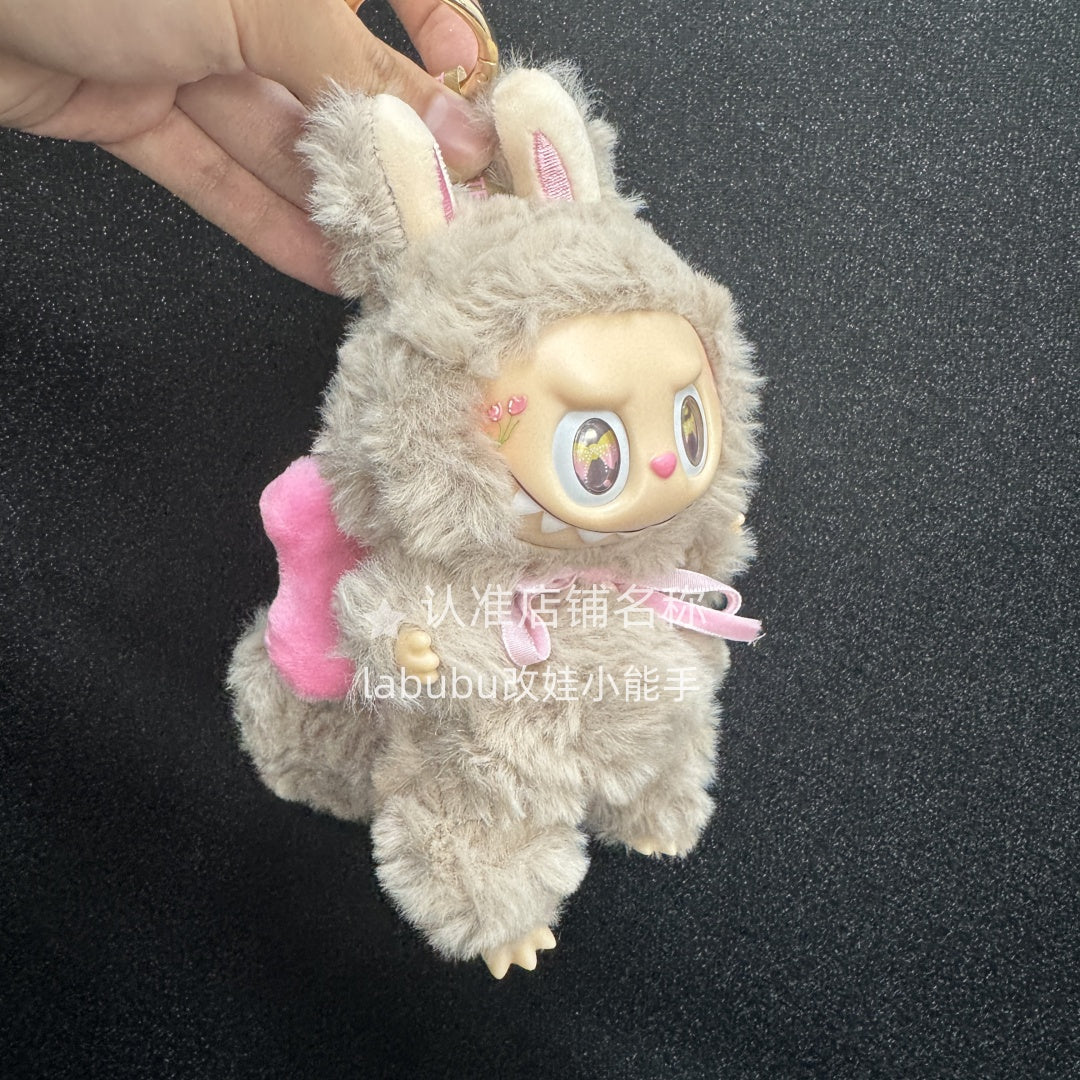 17cm pink bow zimomo labubu customized doll