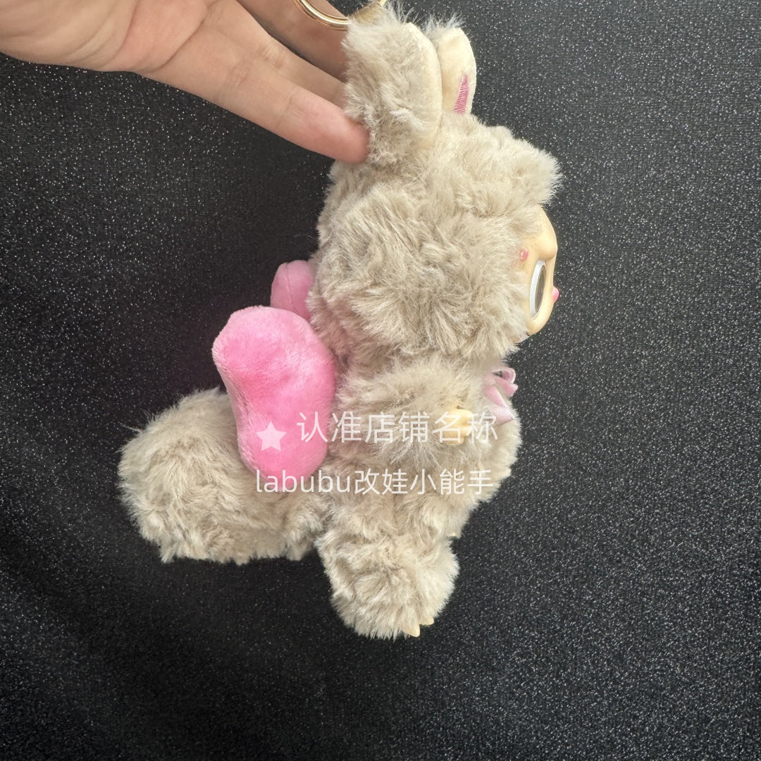 17cm pink bow zimomo labubu customized doll