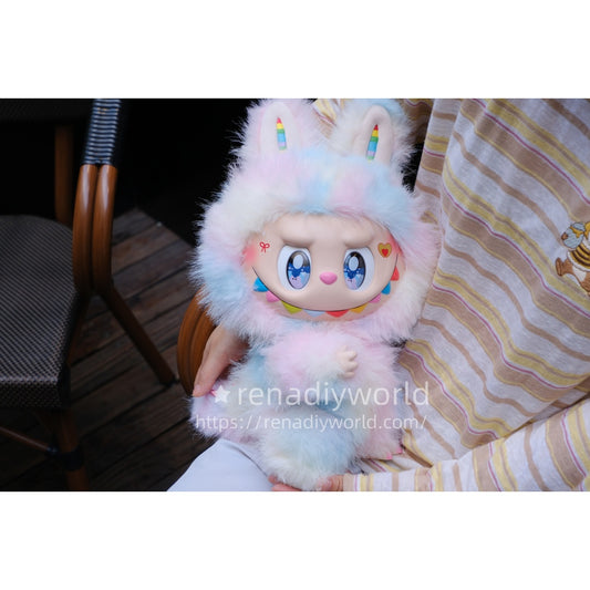 38CM iridescent colors zimomo angel labubu