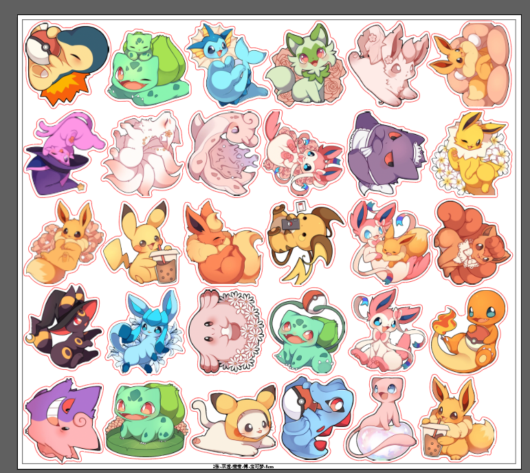 4/8cm pokemon ~ acrylic