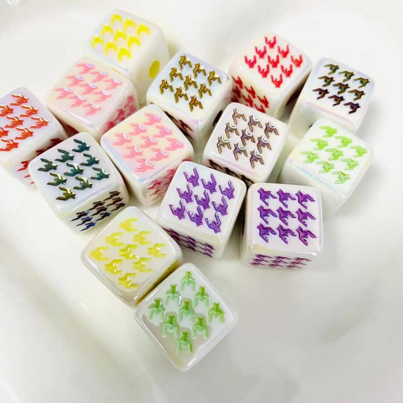 Clearance sale Blanket square beads, Thousand Birds square block, 16mm