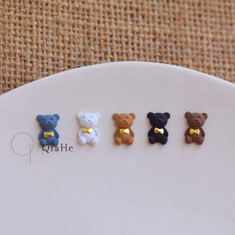 Metal Ribbon Bear Nail Parts