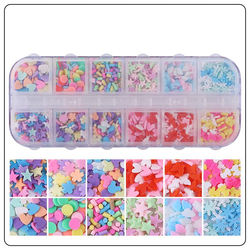 Clearance price Mixed colorful slices in a case